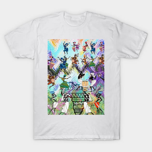 African Feast V1 T-Shirt by walil designer